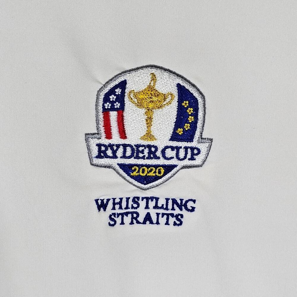 Nike Ryder Cup 2020 Whistling Straits 1/4 Zip Pullover Ivory White W Size M - Picture 8 of 12